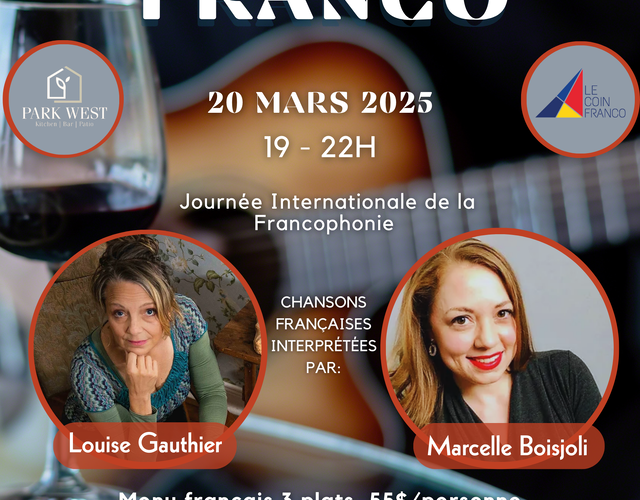 20 mars - Repas & Musique Franco à Park West Restaurant