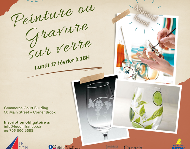 17 février - Peinture ou gravure sur verre